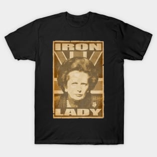 Margaret Thatcher Iron Lady Propaganda Poster Pop Art T-Shirt